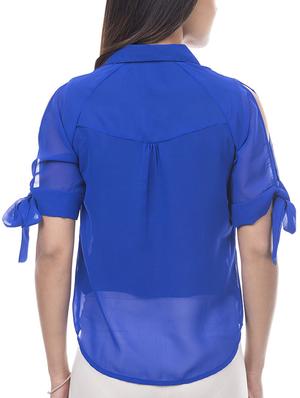 slit sleeves solid top - 15252169 - Standard Image - 3