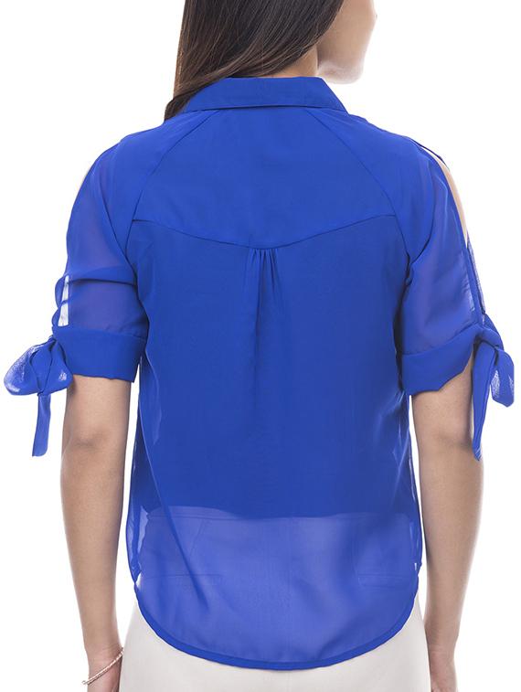 slit sleeves solid top - 15252169 - Zoom Image - 3