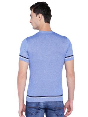 blue solid t-shirt - 15252302 - Standard Image - 2