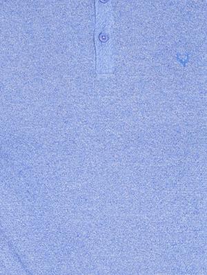 blue solid t-shirt - 15252302 - Standard Image - 3