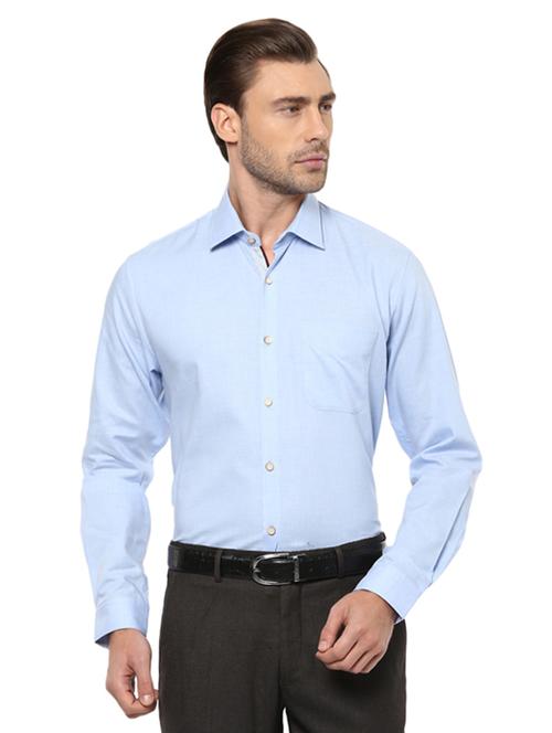 blue cotton formal shirt - 15252345 - Standard Image - 1