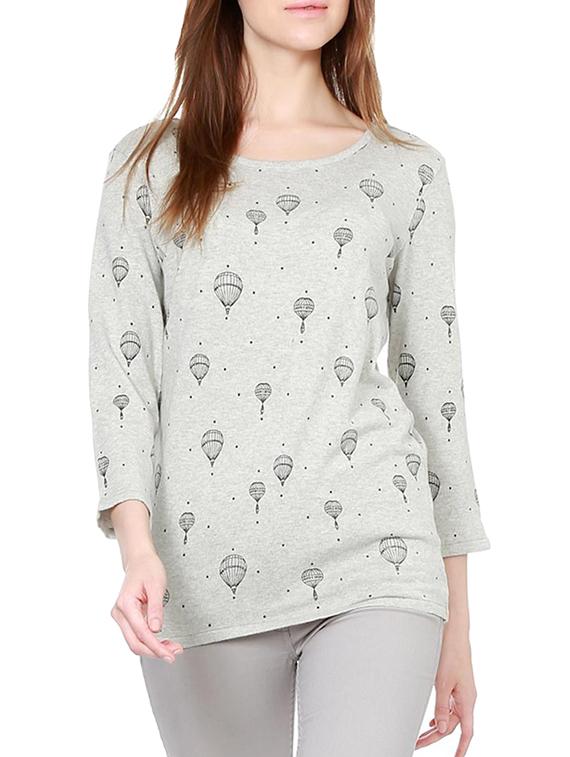 printed round neck tee - 15252842 - Zoom Image - 1