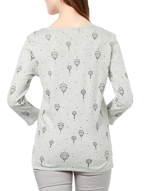 printed round neck tee - 15252842 - Zoom Image - 2