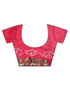 pink georgette saree with blouse - 15252899 - Standard Image - 4