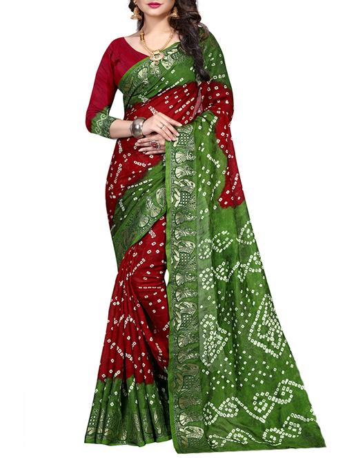 maroon georgette saree with blouse - 15252903 - Standard Image - 1