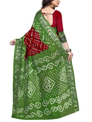 maroon georgette saree with blouse - 15252903 - Standard Image - 2