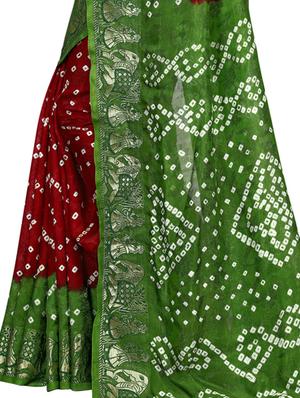 maroon georgette saree with blouse - 15252903 - Standard Image - 3