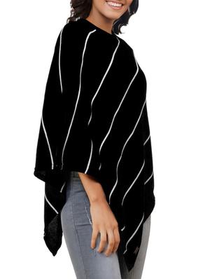 diagonal striped poncho - 15253454 - Standard Image - 2