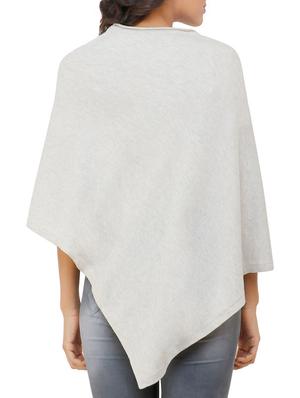 white solid poncho - 15253456 - Standard Image - 3