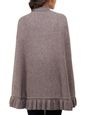 ruffled hem solid cape - 15253460 - Standard Image - 3