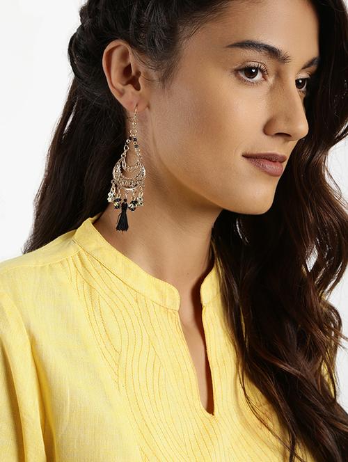 black drop earring - 15253830 - Standard Image - 1