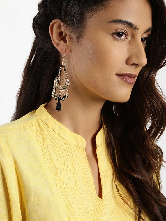 black drop earring - 15253830 - Zoom Image - 1