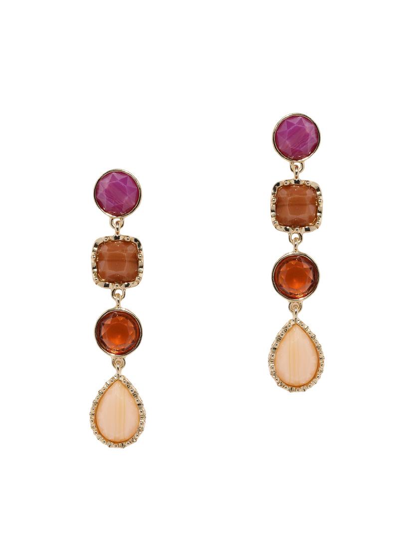 multi colored metal drop earring - 15253837 - Zoom Image - 2
