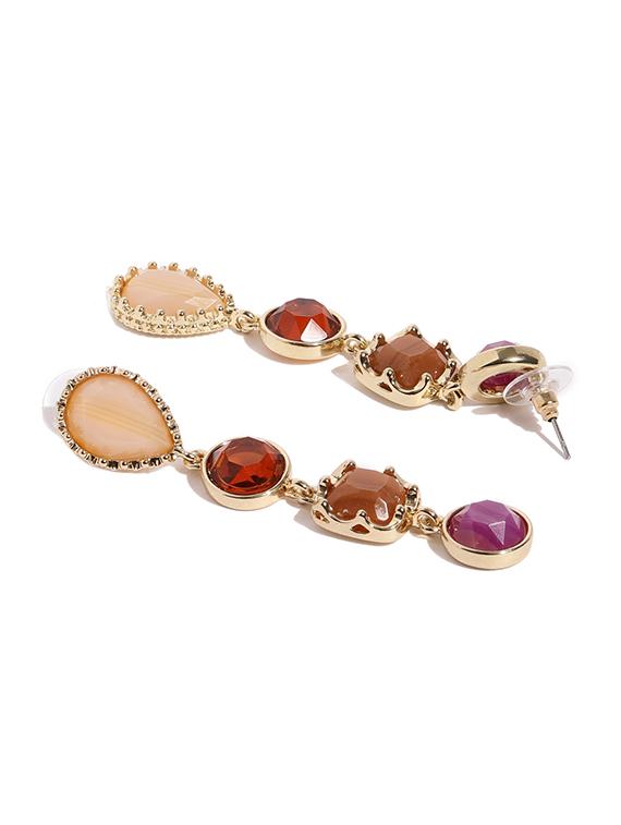 multi colored metal drop earring - 15253837 - Zoom Image - 3