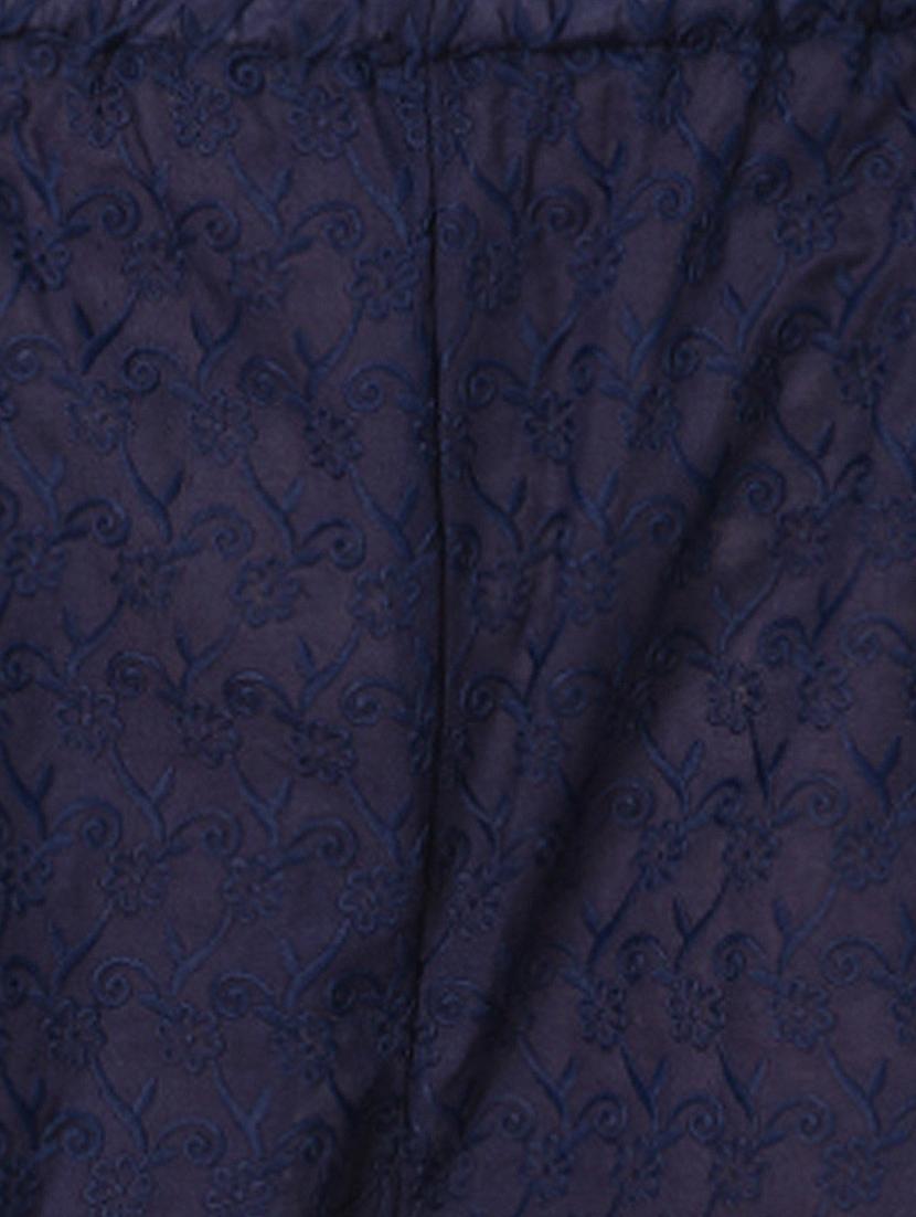 blue cotton flared palazzo - 15254192 - Zoom Image - 5