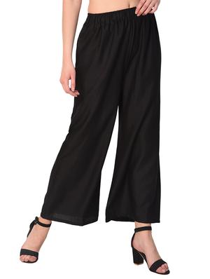 black rayon palazzos - 15254198 - Standard Image - 2