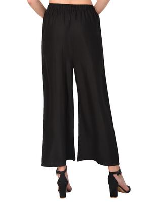 black rayon palazzos - 15254198 - Standard Image - 3