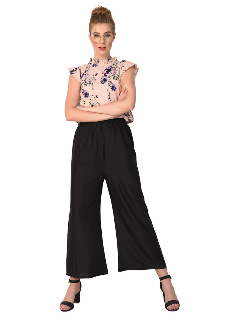 black rayon palazzos - 15254198 - Zoom Image - 4