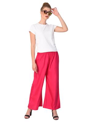pink rayon palazzos - 15254199 - Standard Image - 4