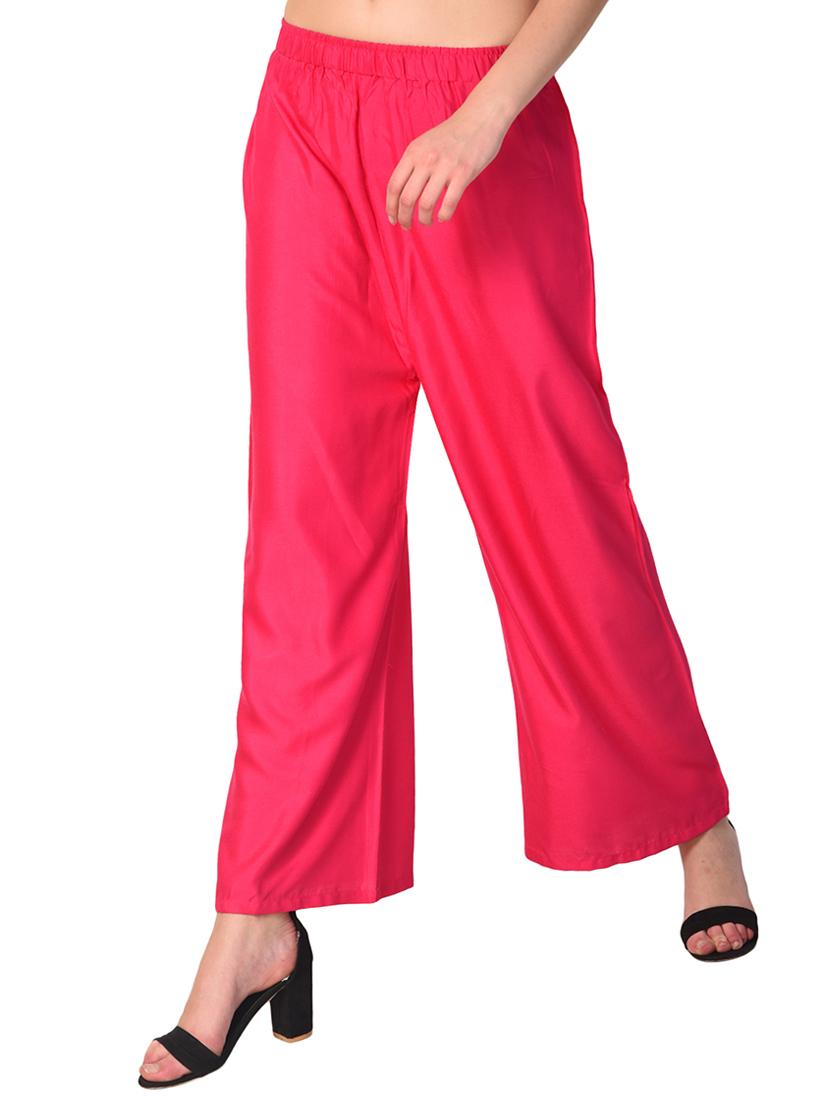 pink rayon palazzos - 15254199 - Zoom Image - 2