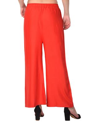 red rayon palazzos - 15254200 - Standard Image - 3