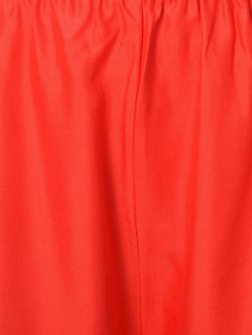 red rayon palazzos - 15254200 - Zoom Image - 5