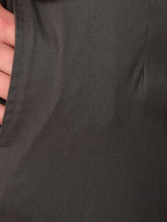 grey cotton lycra flat front trousers - 15254221 - Zoom Image - 5