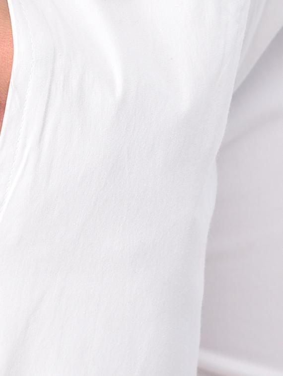 white solid flat front trouser - 15254226 - Zoom Image - 5