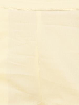 yellow solid flat front trouser - 15254227 - Standard Image - 5