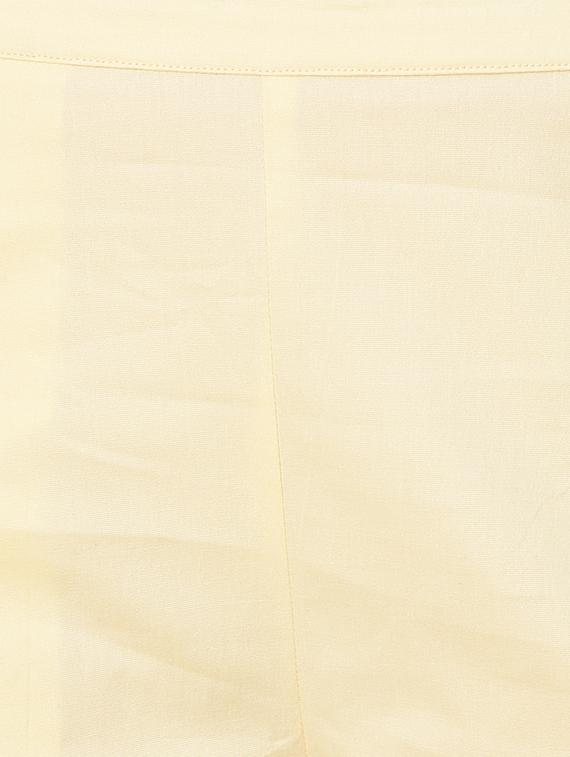 yellow solid flat front trouser - 15254227 - Zoom Image - 5