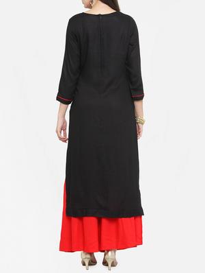 yoke embroidered kurta palazzo set - 15255192 - Standard Image - 3