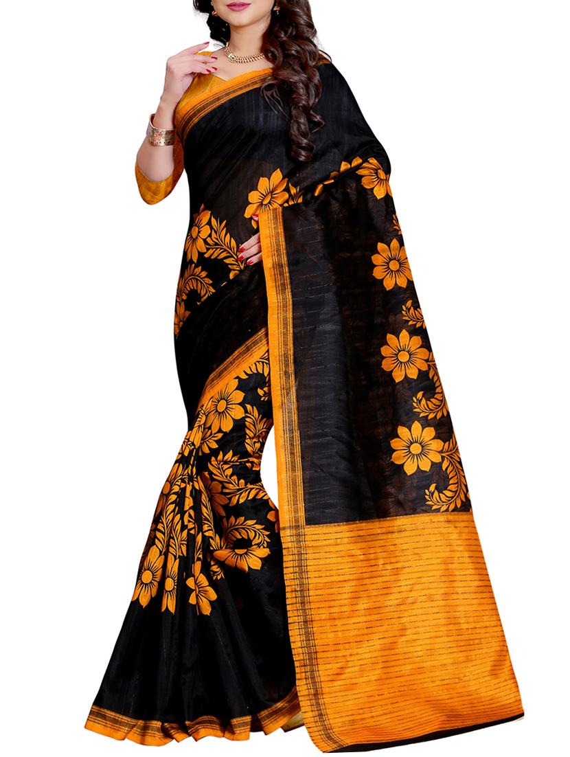 black silk bhagalpuri saree with blouse - 15255857 - Zoom Image - 1