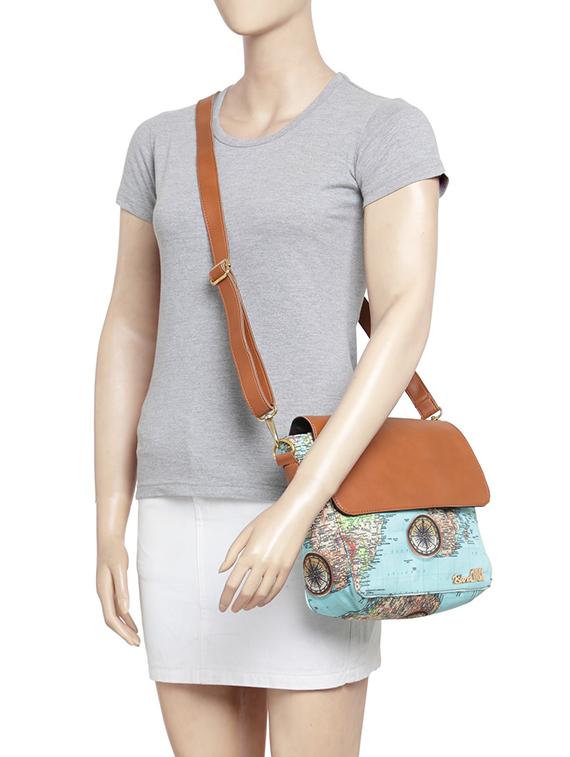 multi colored canvas regular sling bag - 15257685 - Zoom Image - 4