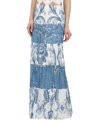 light blue cotton aline skirt - 15258098 - Standard Image - 2