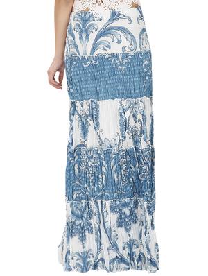 light blue cotton aline skirt - 15258098 - Standard Image - 3