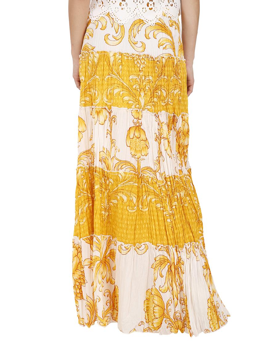 yellow cotton aline skirt - 15258099 - Zoom Image - 3