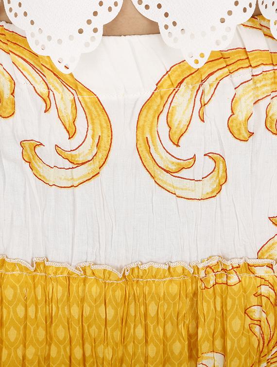 yellow cotton aline skirt - 15258099 - Zoom Image - 5