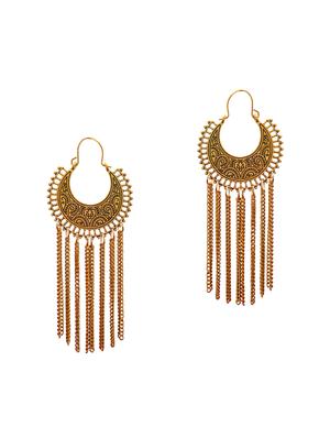 gold chandelier earrings - 15258222 - Standard Image - 3
