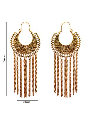 gold chandelier earrings - 15258222 - Standard Image - 4