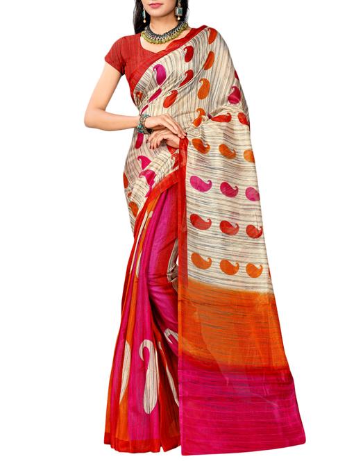 beige art silk bhagalpuri saree with blouse - 15258984 - Standard Image - 1