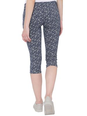 blue cotton printed capri - 15259271 - Standard Image - 3