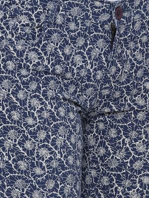 blue cotton printed capri - 15259271 - Standard Image - 5