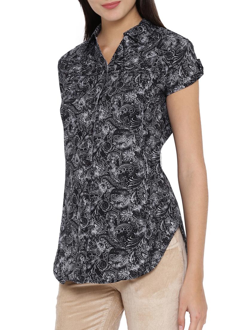 black printed cotton shirt - 15259280 - Zoom Image - 2
