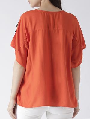 tie front tassel detail top - 15260005 - Standard Image - 3