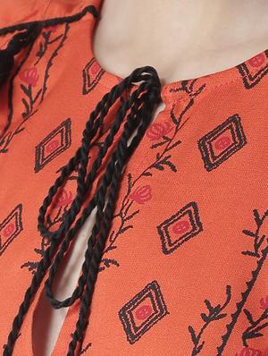 tie front tassel detail top - 15260005 - Standard Image - 4