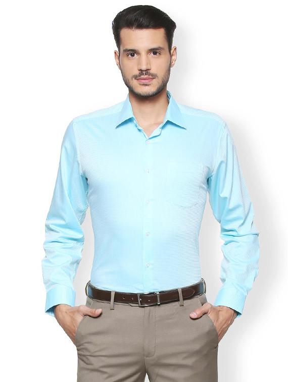 blue cotton formal shirt - 15260064 - Zoom Image - 1