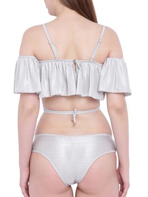 silver striped bikini set - 15260595 - Standard Image - 3