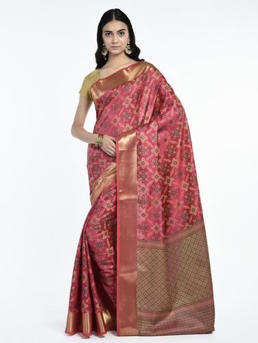 Zari patola saree with blouse - 15261889 - Very Small Image - 1