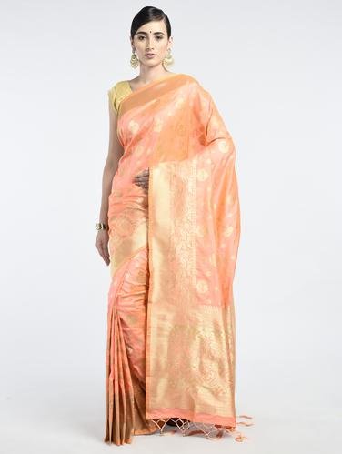 Zari banarasi saree with blouse - 15261943 - Very Small Image - 1