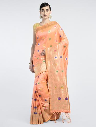 Zari banarasi saree with blouse - 15261944 - Very Small Image - 1
